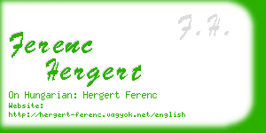 ferenc hergert business card